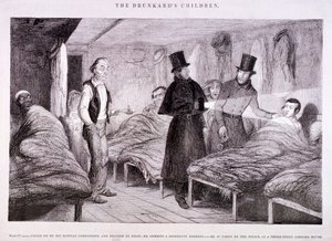 „Dzieci pijaka”, ok. 1847 r. autorstwa George Cruikshank