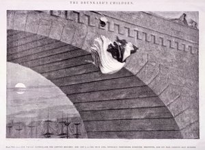 „Dzieci pijaka”, ok. 1847 r. autorstwa George Cruikshank