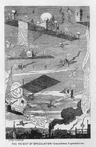 Szczyt spekulacji, bezpodstawne oczekiwania (rycina) autorstwa George Cruikshank