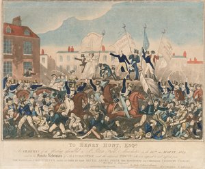 Masakra w Peterloo autorstwa George Cruikshank