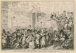 Piccadilly Nuisance: dedykowana godnym sędziom działającym w dystrykcie autorstwa George Cruikshank