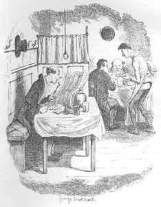 Wysoki, chudy, blady człowiek, ok. 1900 autorstwa George Cruikshank