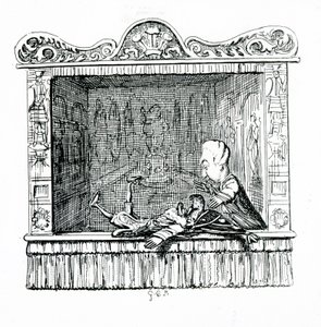 Lekarz z panem Punch autorstwa George Cruikshank