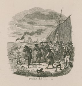 Promenada, szpital Greenwich autorstwa George Cruikshank