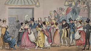 Tom i Jerry w Saloon w Covent Garden, z Life in London autorstwa Pierce Egan, 1821 (kolorowa akwatinta) autorstwa George Cruikshank