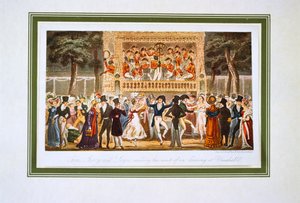 Vauxhall Gardens, „Życie w Londynie itd.”, Pierce Egan autorstwa George Cruikshank