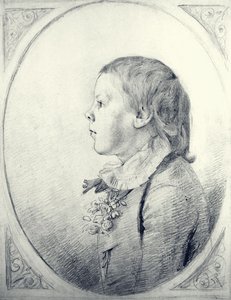Profilowy portret młodego chłopca (ołówek na papierze)