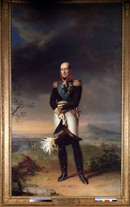 ""Portret marszałka Michaiła (Michela) Bogdanowicza Barclay de Tolly (Barclay-de-Tolly) (1761-1818) (Portret feldmarszałka hrabiego Michaiła (Michela) Bogdanowicza (1761-1818) Obraz George Dawe (1781-1829) 1829 Wymiary 361x258 cm Muzeum l autorstwa George Dawe