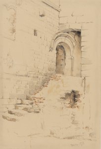 Na dziedzińcu przylegającym do S. Siro, San Remo, styczeń 1878 (ołówek i toaleta na papierze)