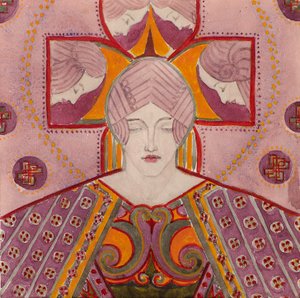 Gabinet [na panel dekoracyjny], ok.1898-1901 (akwarela)