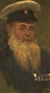 Portret J. Wilsona, R.M.A., ok.1920 (olej na desce) autorstwa George Edmund Butler