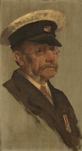 Portret T.S. Brooksa, R.M.L.I. 1920 (olej na desce) autorstwa George Edmund Butler
