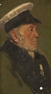 Portret W. Lavingtona, R.N., c. 1920 (olej na desce) autorstwa George Edmund Butler