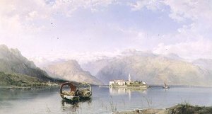 Isola Pescatori z Isola Bella na jeziorze Maggiore