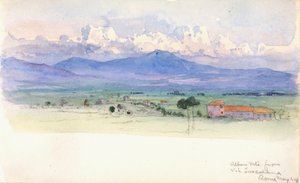 Góry Albańskie od Via Tuscolana, Rzym, 1900.