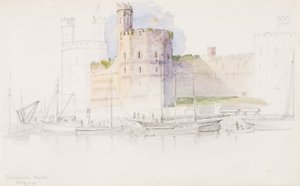 Zamek Caernarvon autorstwa George Elbert Burr
