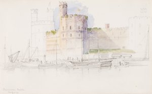 Zamek Caernarvon, 1899. autorstwa George Elbert Burr