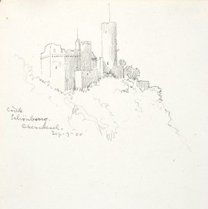 Zamek Schönburg, Oberwesel autorstwa George Elbert Burr