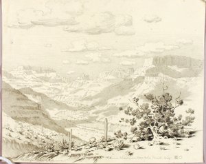 Cienie w chmurach, szlak Apache Trail, Arizona autorstwa George Elbert Burr