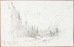 Na drodze w pobliżu Landro, Tyrol autorstwa George Elbert Burr