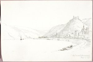 Ren w Oberwesel autorstwa George Elbert Burr