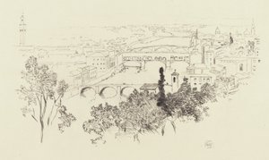 Szkic Florencji autorstwa George Elbert Burr