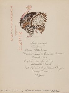 Menu na Święto Dziękczynienia autorstwa George Elbert Burr