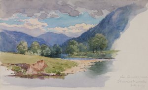The Conway, w pobliżu Llanrwst, Walia autorstwa George Elbert Burr