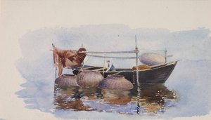 Bez tytułu — łódź rybacka, ca. 1900. autorstwa George Elbert Burr