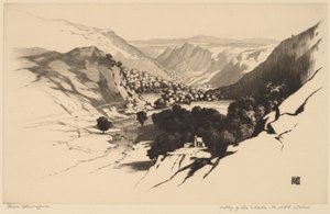 Dolina Lledr, Północna Walia (nr 1) autorstwa George Elbert Burr