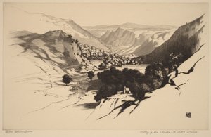 Dolina Lledr, północna Walia (nr 1) autorstwa George Elbert Burr