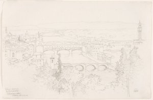 Widok z S. Miniato, Florencja autorstwa George Elbert Burr