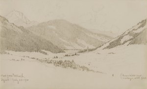 Na zachód od Toblach, Tyrol autorstwa George Elbert Burr