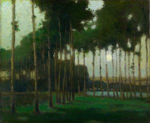 Pejzaż księżycowy (olej na płótnie) autorstwa George Elmer Browne