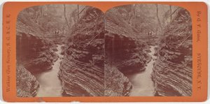 Sceneria Watkins Glen, Shadow Gorge, ok. 1860 (zdjęcie) autorstwa George F. Gates