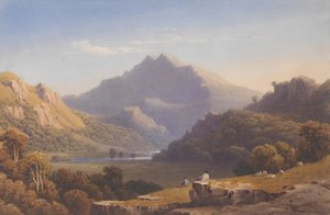 Snowdon z Llyn Nantlle, Północna Walia, 1832. autorstwa George Fennel Robson
