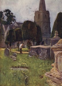 Kościół Painswick autorstwa George Franck Nicholls
