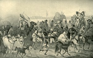 Rdzenni pomocnicy spieszący do Delhi, ok. 1850, 1901. autorstwa George Francklin Atkinson