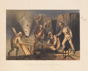 ?Saperzy przy pracy w bateriach?, 1857 r.