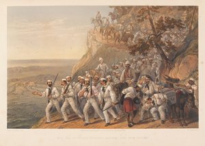 „Pierwsi fizylierzy bengalscy maszerujący z Dugshai?”, 1857 r