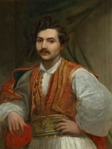 Portret Nicolasa Ionidesa (1815-1873), półdługi, w stroju greckim