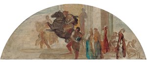 Szkic kompozycji do niezrealizowanego muralu autorstwa George Frederick Watts
