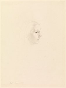 Studium do portretu Emily Tennyson, 1862 autorstwa George Frederick Watts