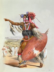 Wojownik Zulusów, Utimuni, bratanek Chaki, zmarłego króla Zulusów, 1849