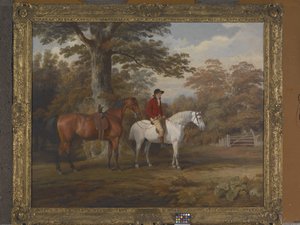Hunter And Huntsman (olej na płótnie) autorstwa George Garrard