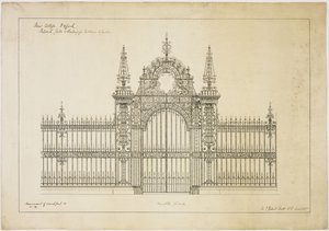 New College Oxford: Proponowane bramy i balustrady wejścia do ogrodu