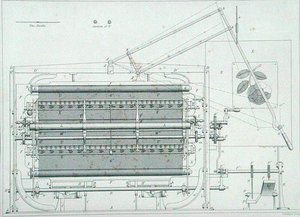 Haftowana ramka z „Cyclopaedia of Useful Arts & Manufactures”, pod redakcją Charlesa Tomlinsona, ok. 1880 r. (grawerowanie) autorstwa George Gladwin