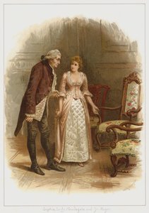 Sophia, Lady Newdegate i Sir Roger (kolor lito) autorstwa George Goodwin Kilburne