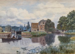 Hemingford Mill, On the Ouse, Huntingdonshire autorstwa George Gordon Fraser
