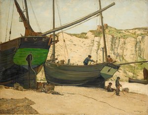 Hastings Luggers na plaży Hastings
